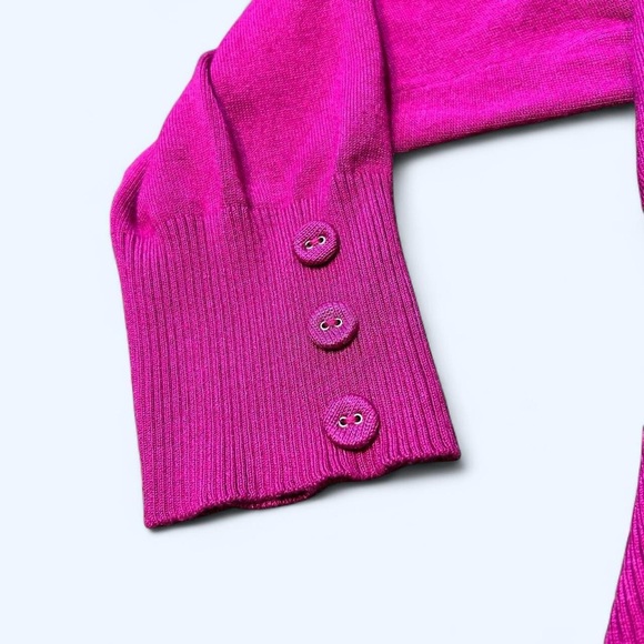 Y2K Pink Cropped Cardigan Top by John Paul Richard! - Picture 5 of 7